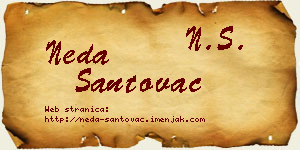 Neda Santovac vizit kartica
